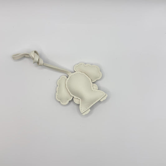 Poodle Charm in White