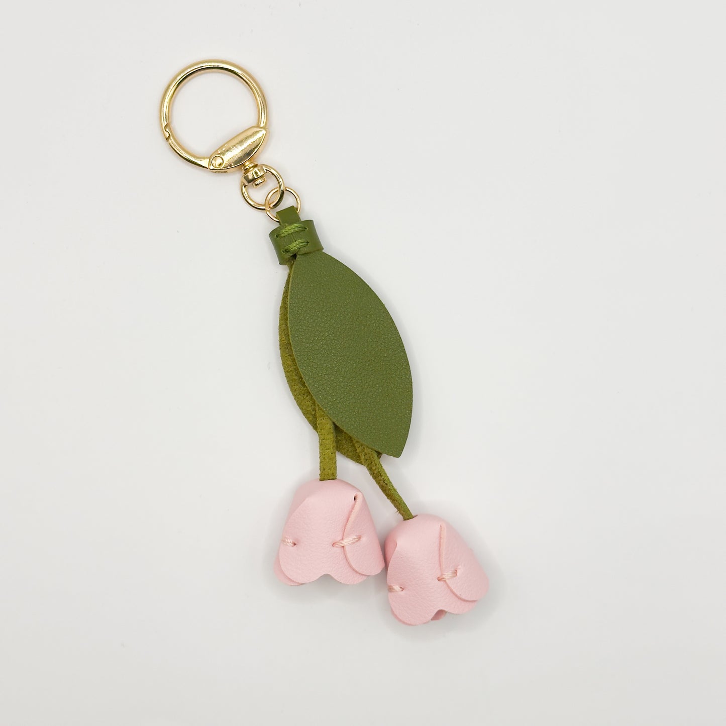 Tulip Keyring Bag Charm in Pink