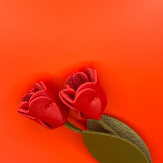 Tulip Keyring Bag Charm in Red