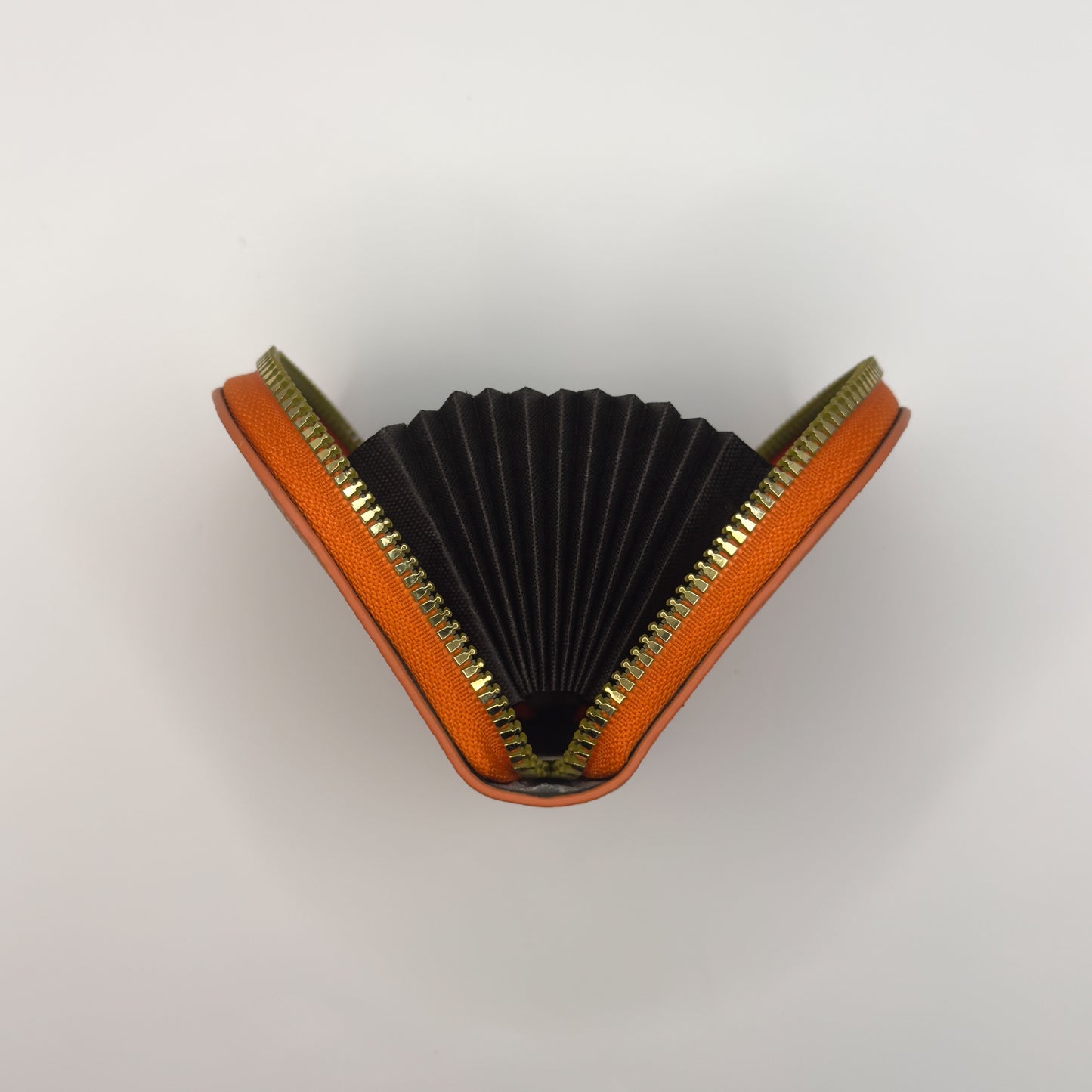 Cat Accordion Wallet in Orange