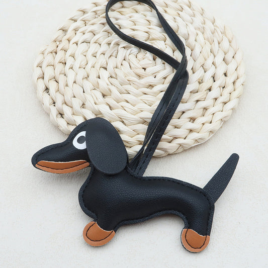 Dachshund Dog Bag Charm in Black