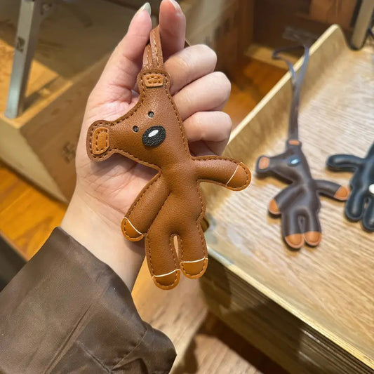 Bear Bag Charm in Tan