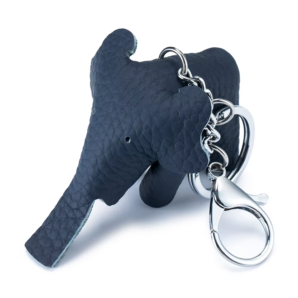 Navy Baby Elephant Keyring