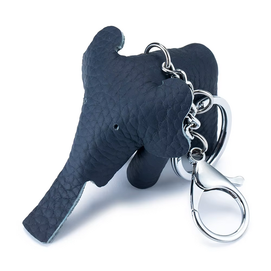 Navy Baby Elephant Keyring