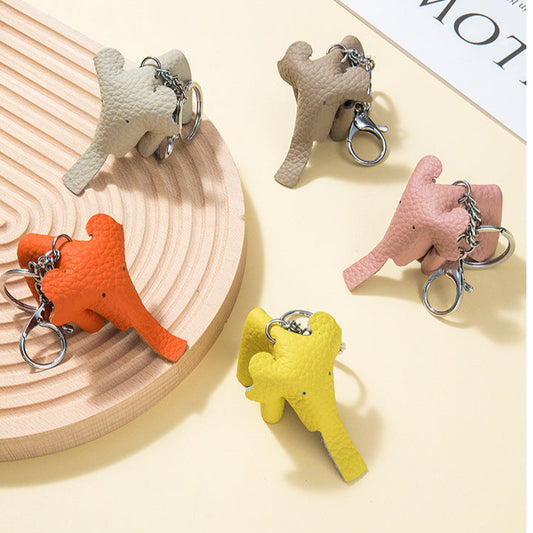 Pink Baby Elephant Keyring