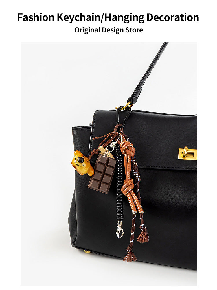 Chocolate Pretzel Keychain