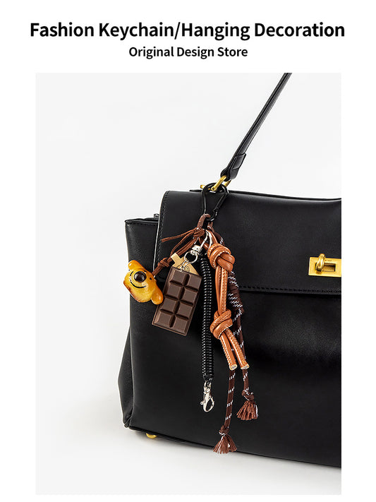 Chocolate Pretzel Keychain