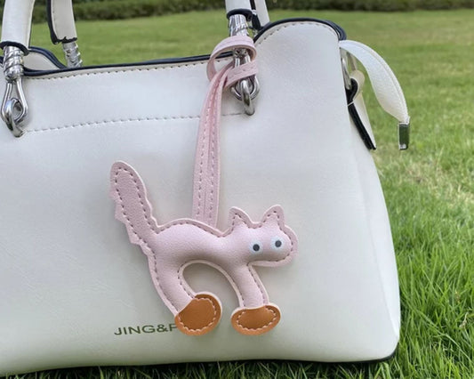 Cat Bag Charm in Nude Pink