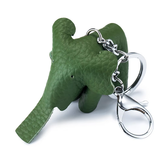 Green Baby Elephant Keyring