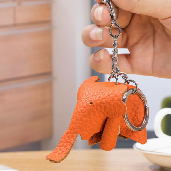 Navy Baby Elephant Keyring