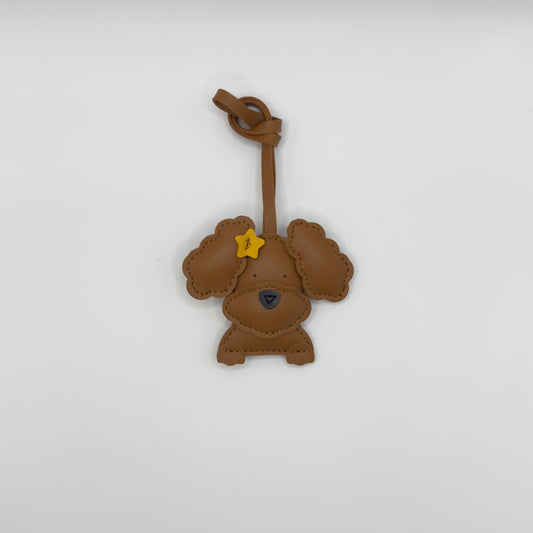 Poodle Charm in Tan