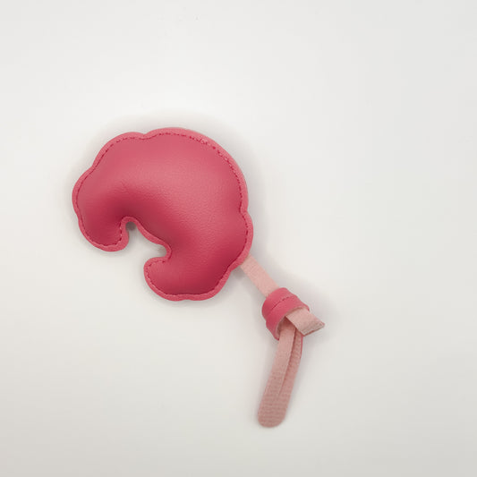 Pink and Purple Croissant Bag Charm