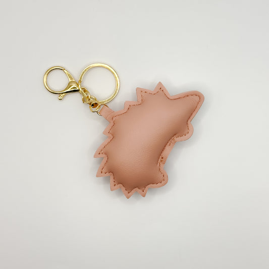 Hedgehog Bag Charm Keyring in Pink
