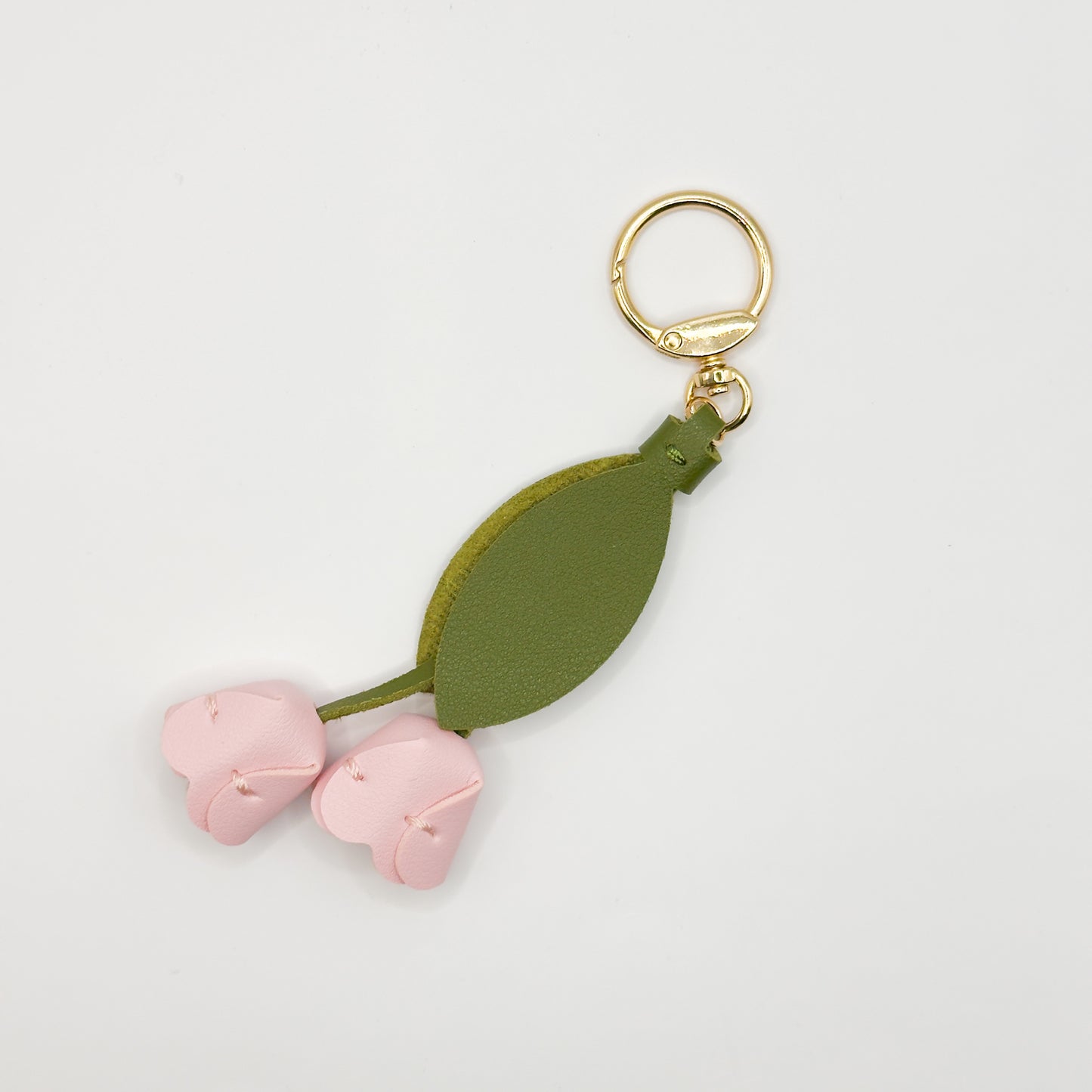 Tulip Keyring Bag Charm in Pink