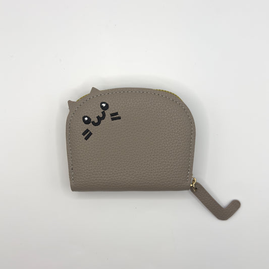 Cat Accordion Wallet in Taupe