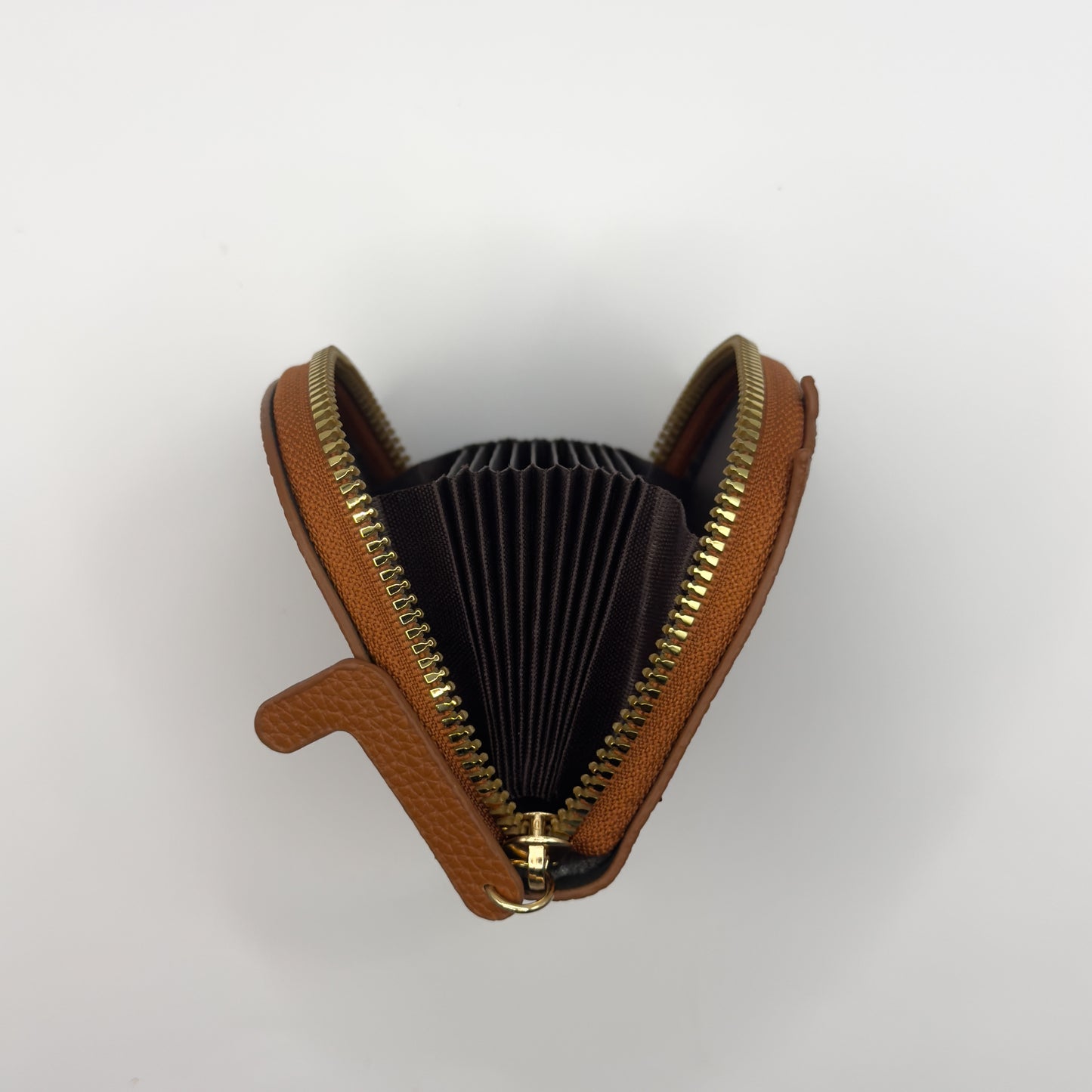Cat Accordion Wallet in Tan Brown