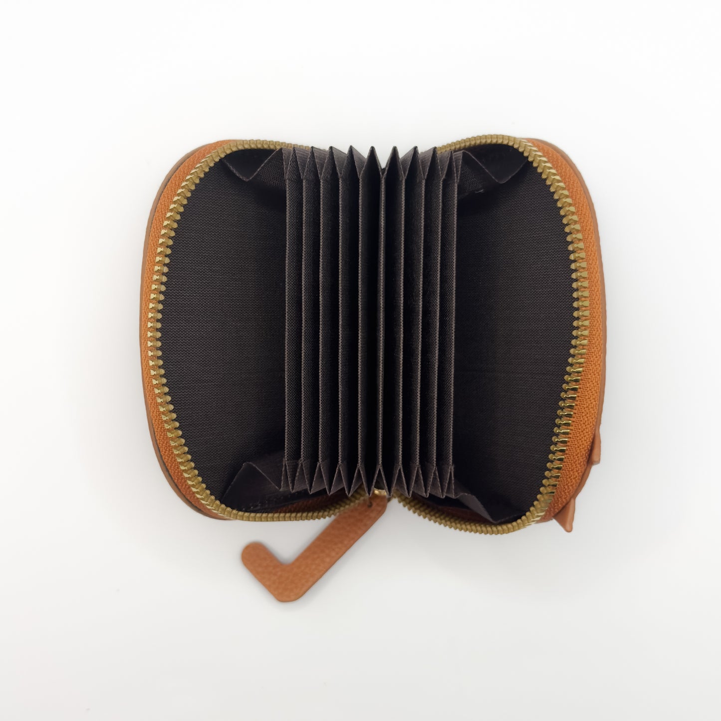 Cat Accordion Wallet in Tan Brown