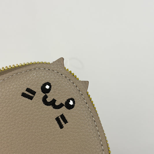 Cat Accordion Wallet in Taupe