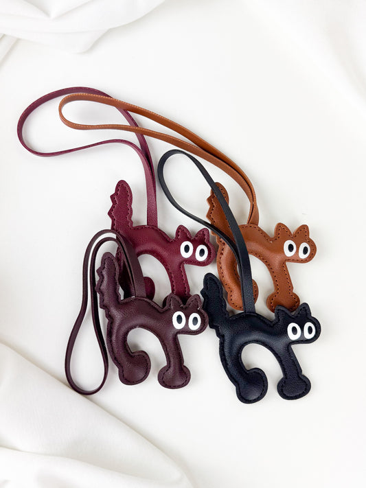 Cat Bag Charm in Black