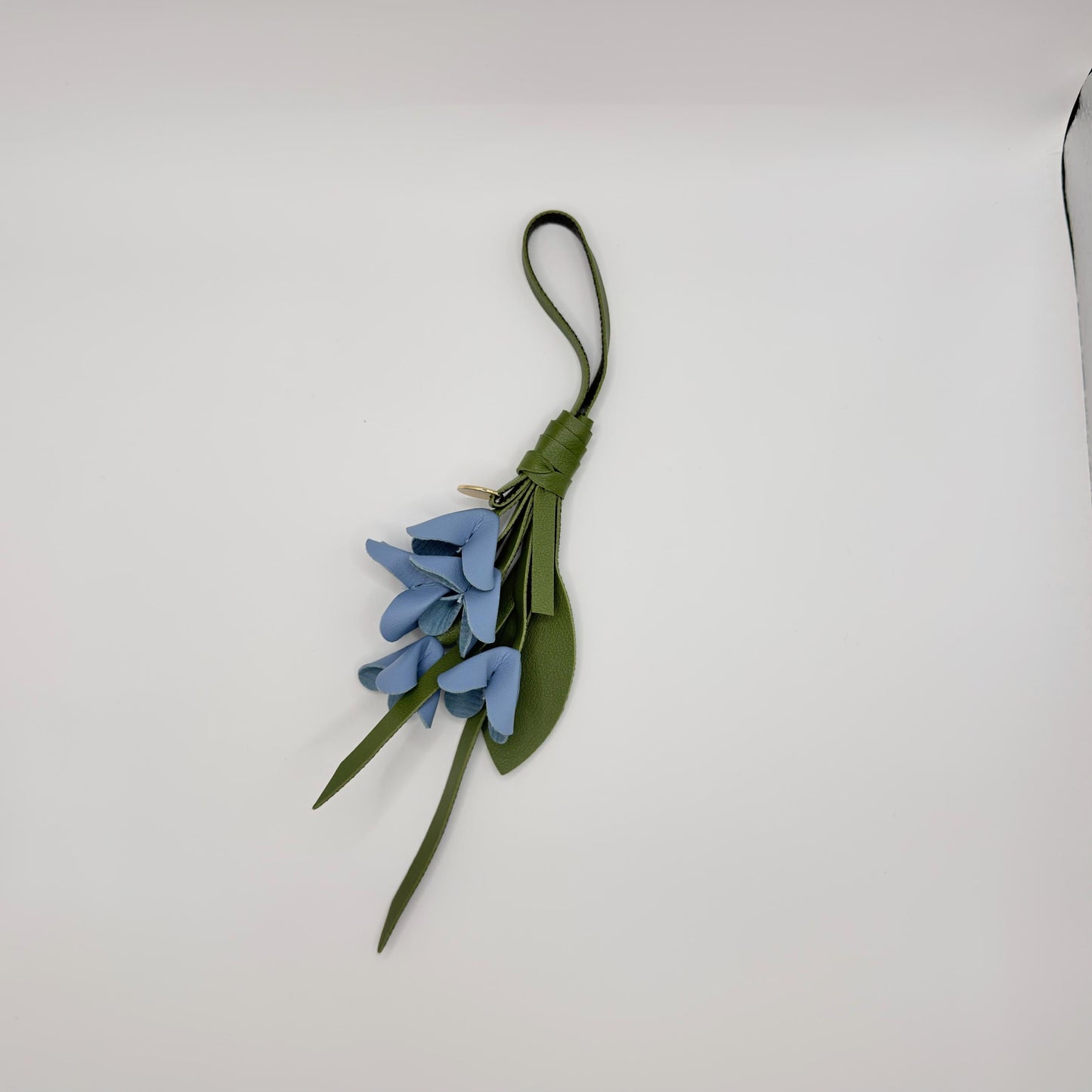 Bluebell Flower Bag Charm – Vegan Leather