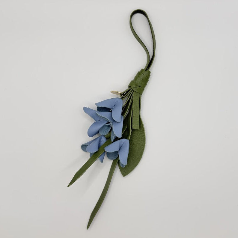 Bluebell Flower Bag Charm in Blue
