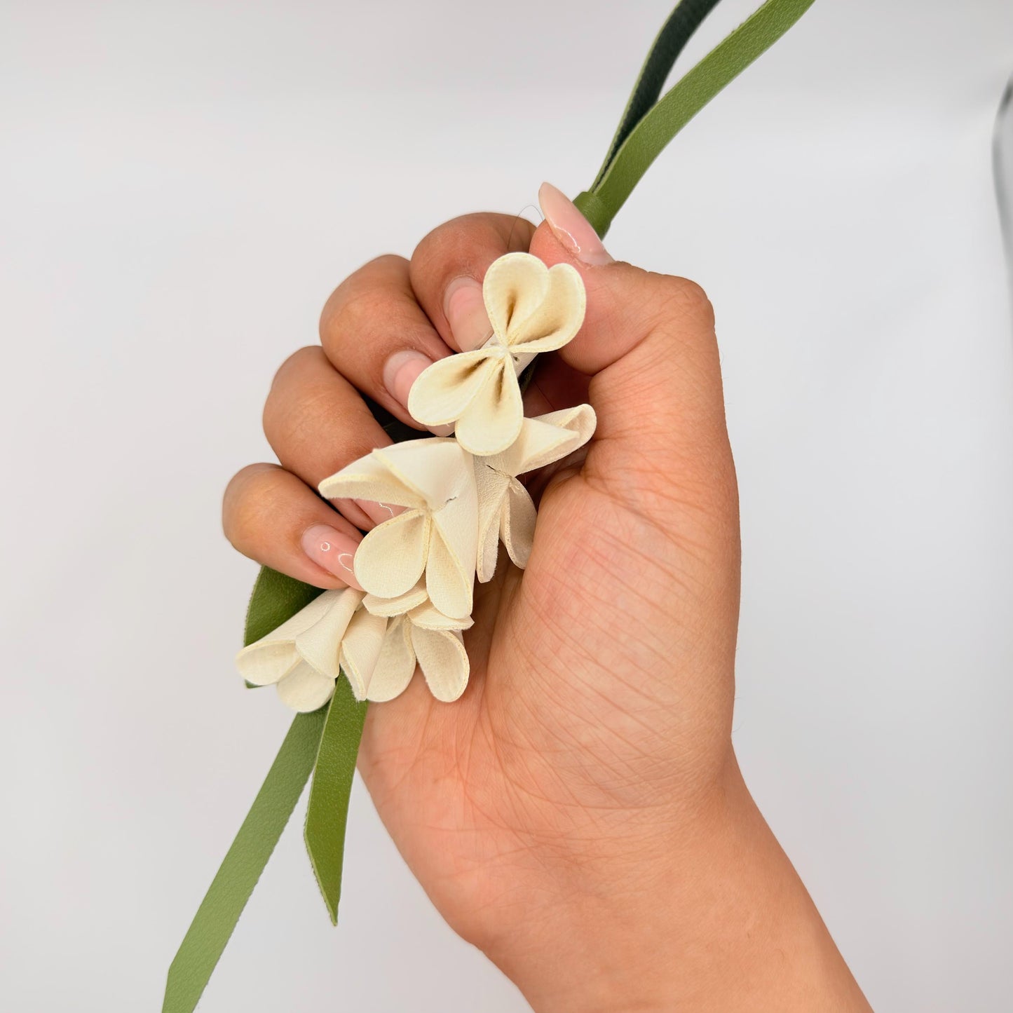 Bluebell Flower Bag Charm – Vegan Leather