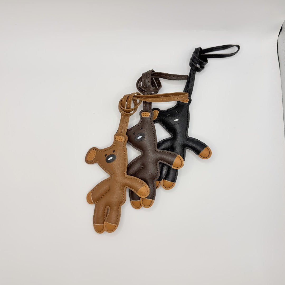 Bear Bag Charm in Black