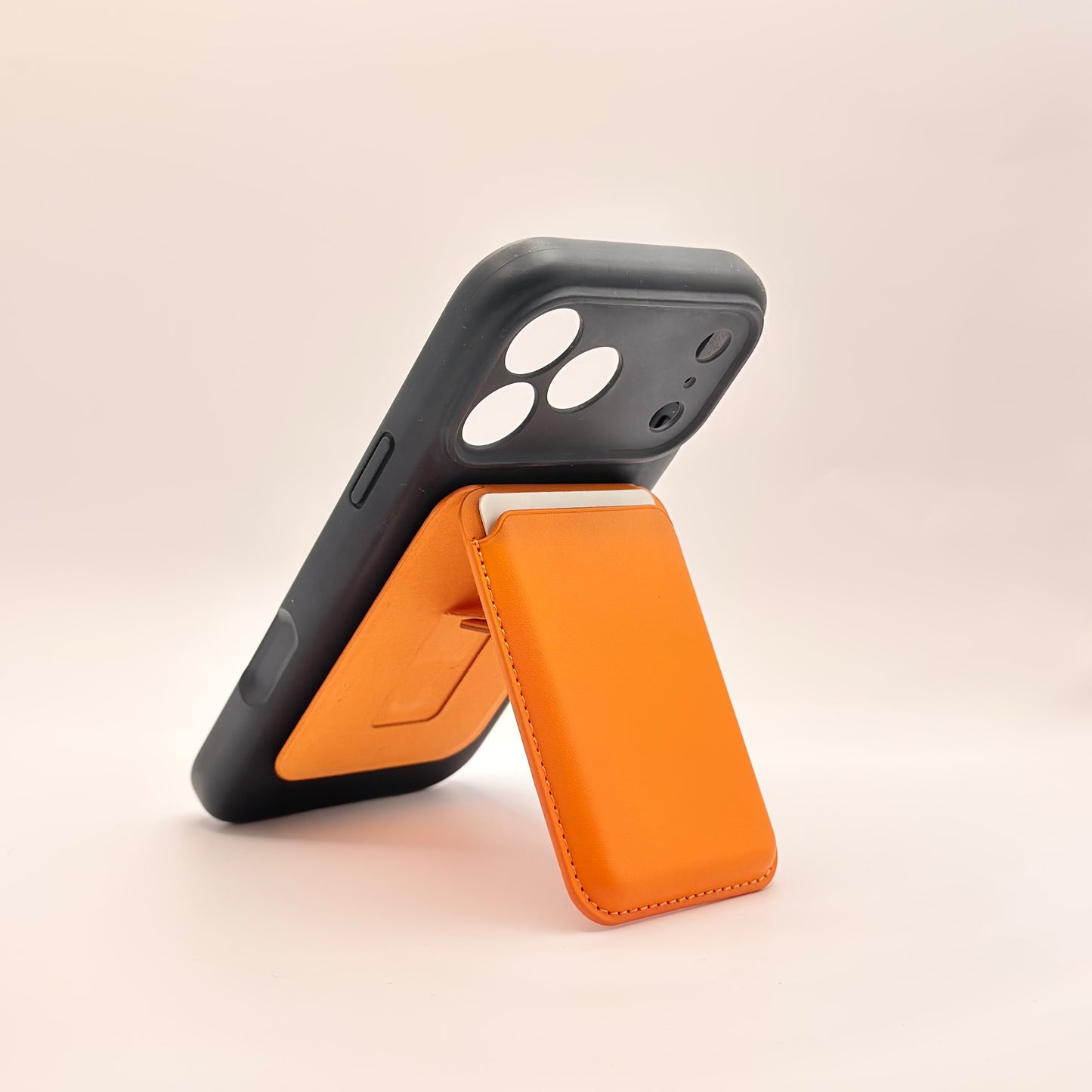 Lavendar MagSafe Card Holder & Phone Stand – Vegan Leather