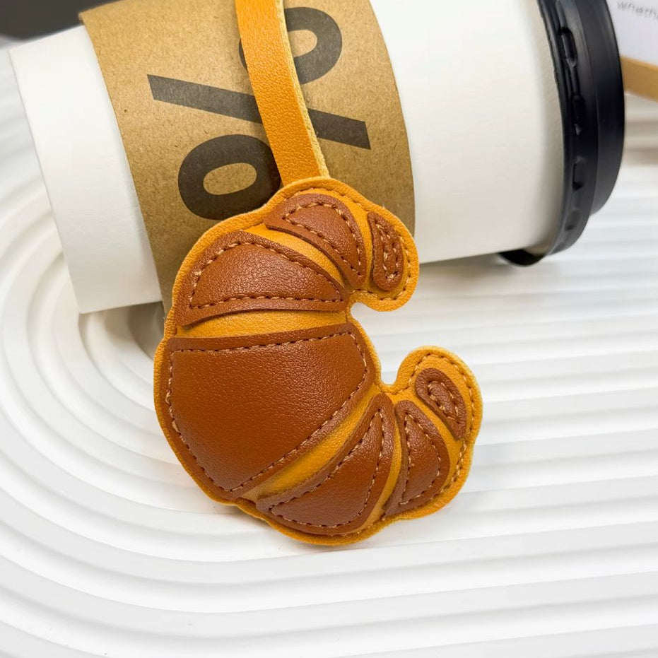 Tan Croissant Bag Charm